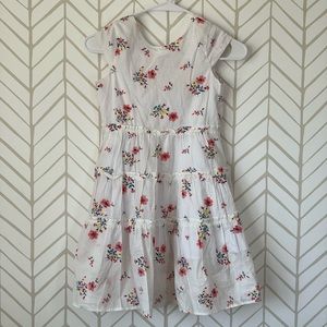 Girls Spring dress 
White with pink, teal, yellow flowers 
Brand Mabel & Honey